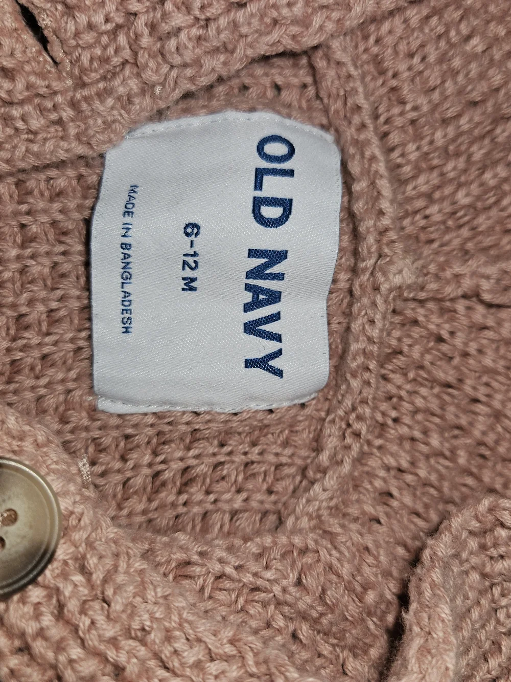 Old Navy Dusty Rose Hooded Knit Cardigan